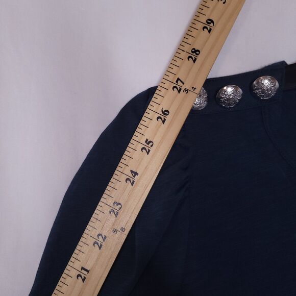 Veronica Beard Top Small Blue Meg Petrol Pima Cotton NWT - Picture 8 of 12